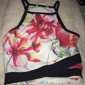 Floral halter top